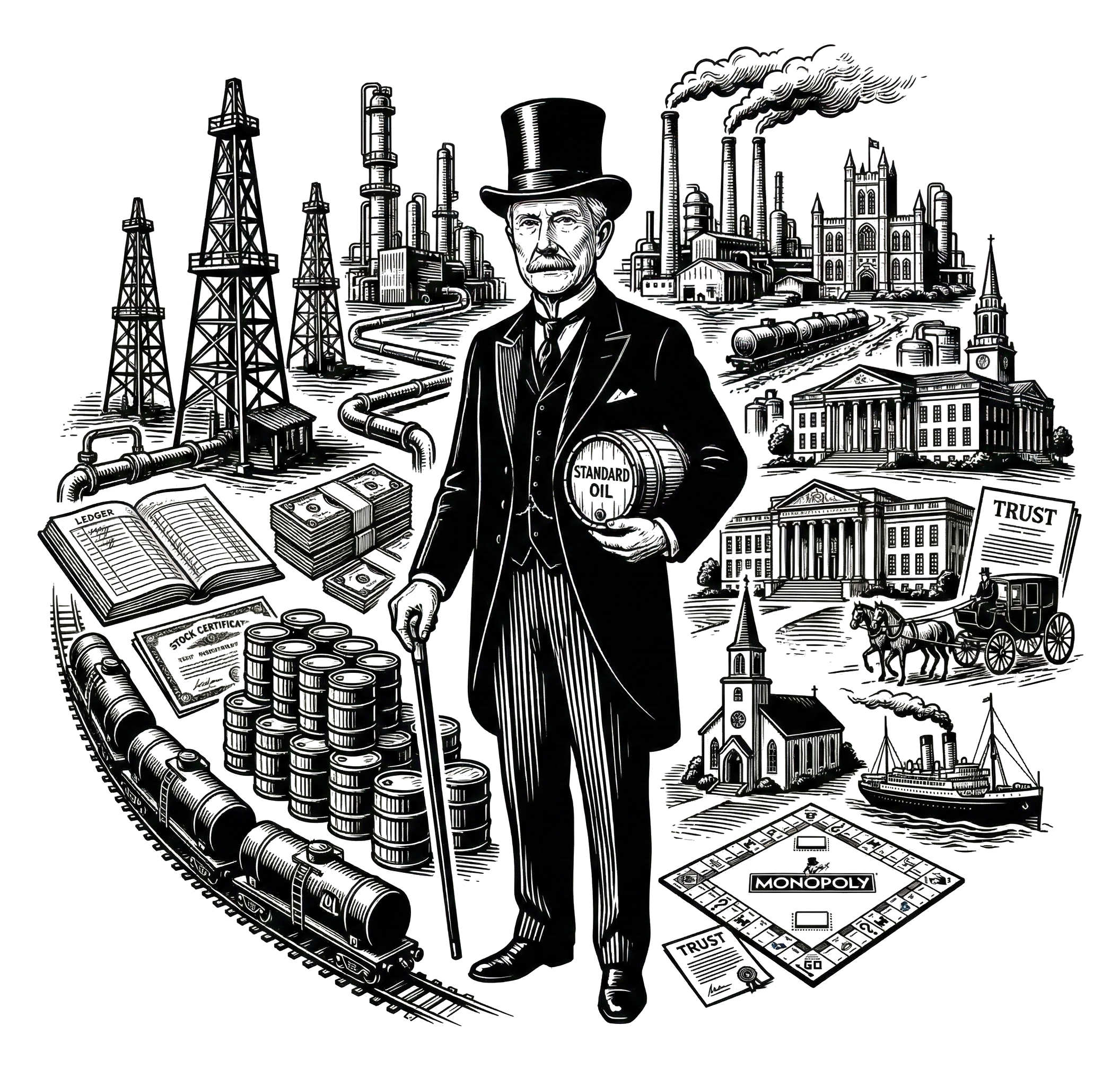 John D. Rockefeller, founder portrait