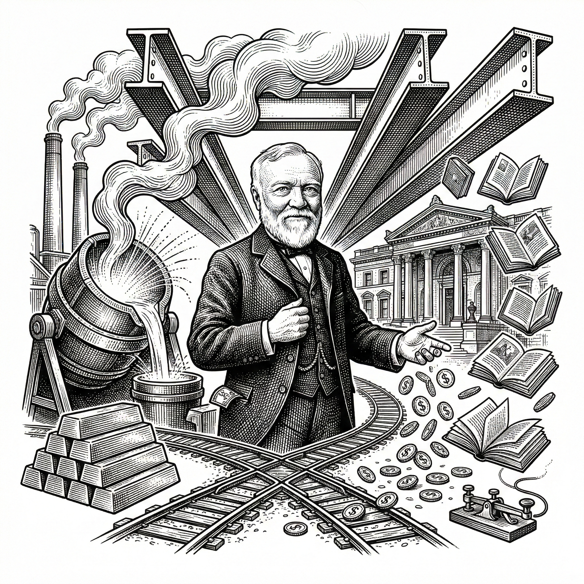 Andrew Carnegie, founder portrait